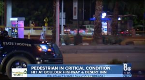 Las Vegas Pedestrian Accident at Boulder Highway and Desert Inn Road Leaves One Person Injured.